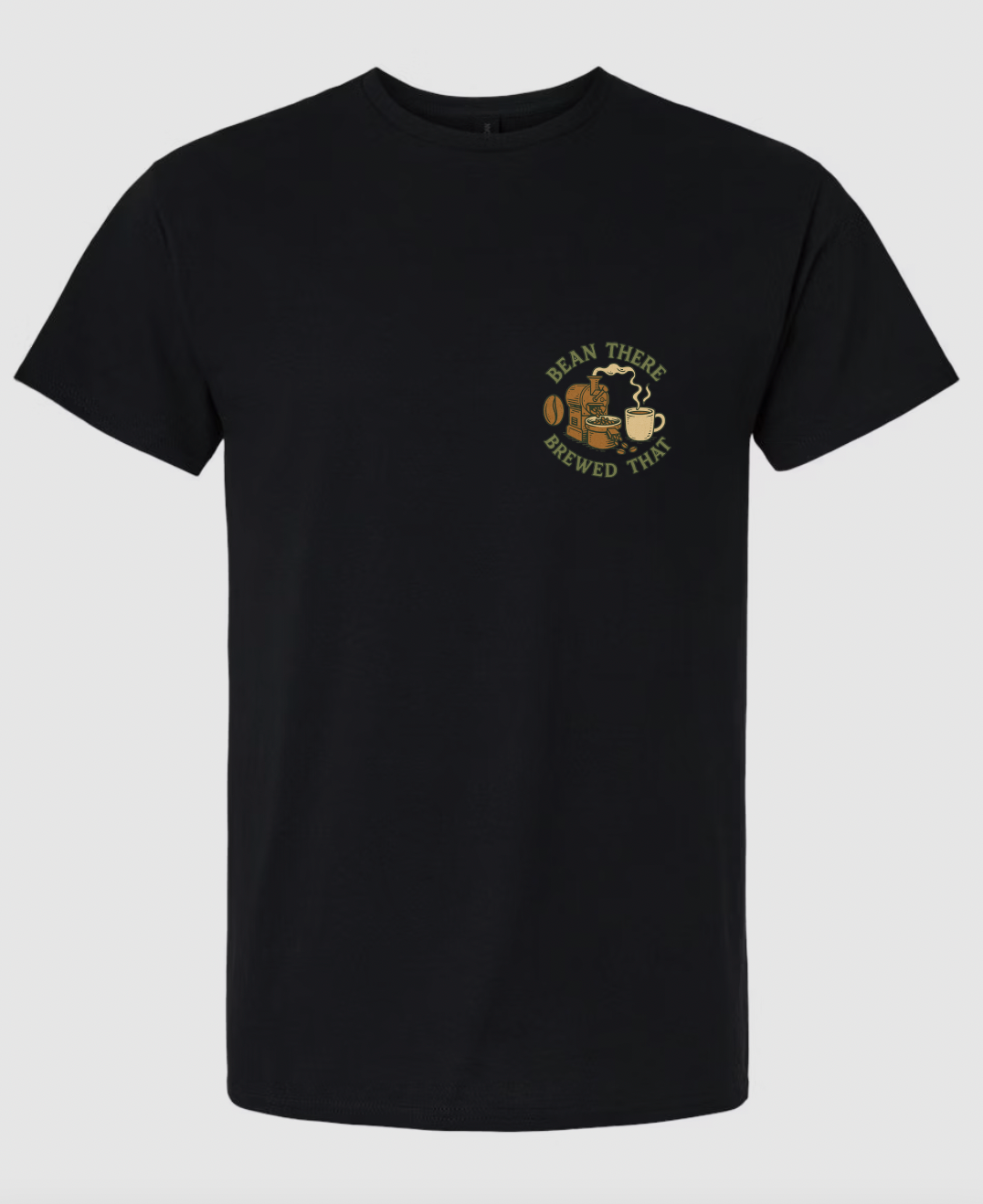Custom Short Sleeve T-Shirts - Dogs and Coffee Roaster Logo.
