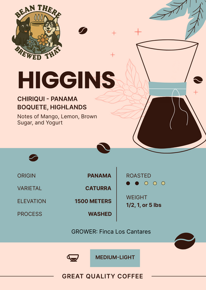 Higgins - Chiriqui - Panama - Medium-Light Roast - PRE ORDER