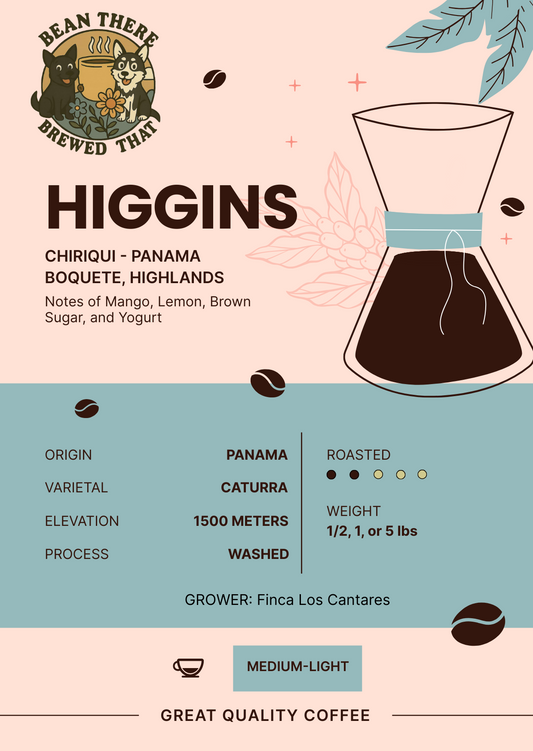 Higgins - Chiriqui - Panama - Medium-Light Roast - PRE ORDER