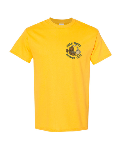 Custom Short Sleeve T-Shirts - Dogs and Coffee Roaster Logo.