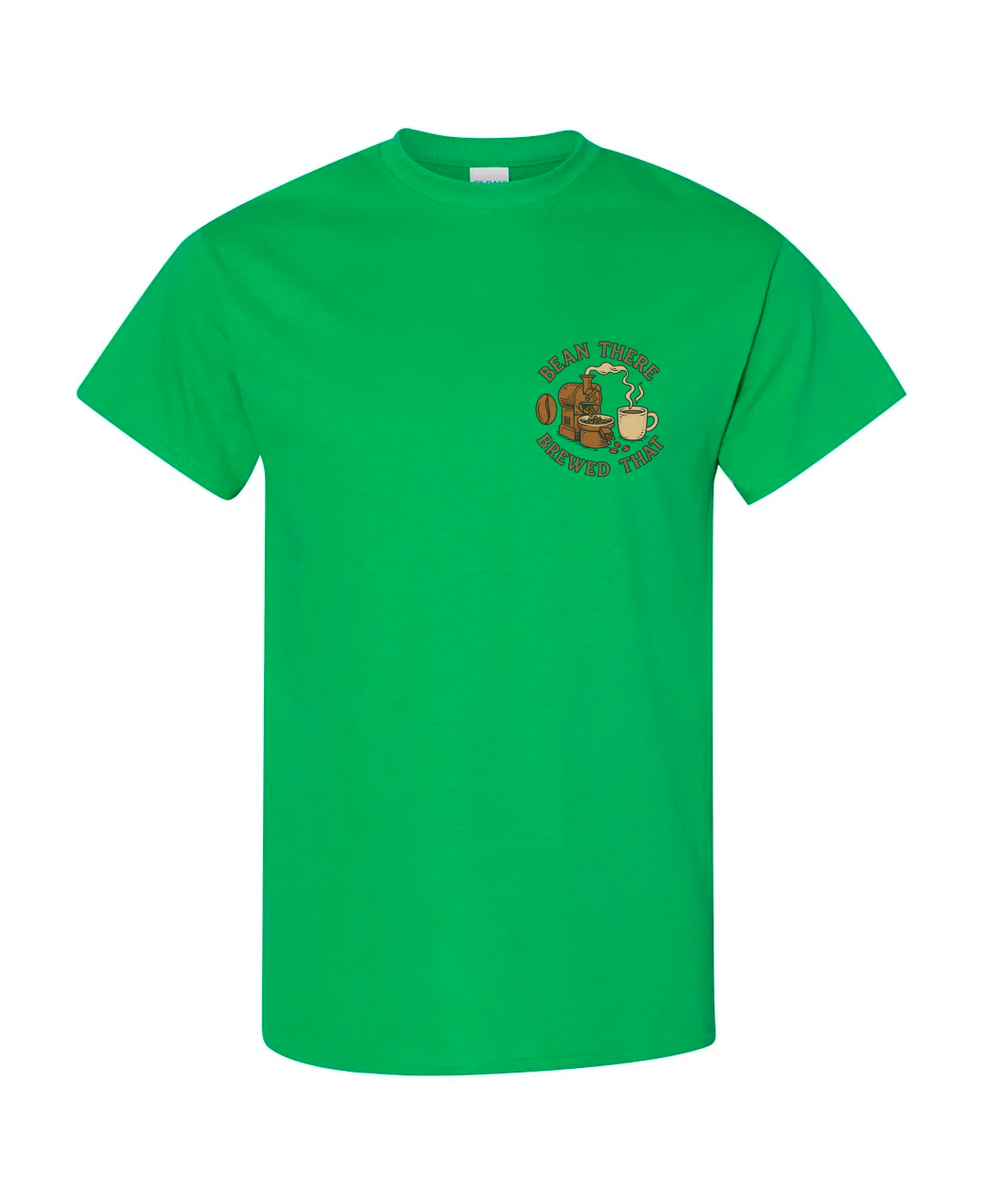 Custom Short Sleeve T-Shirts - Dogs and Coffee Roaster Logo.