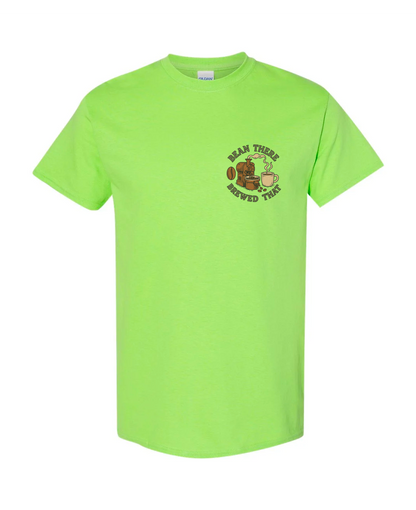 Custom Short Sleeve T-Shirts - Dogs and Coffee Roaster Logo.