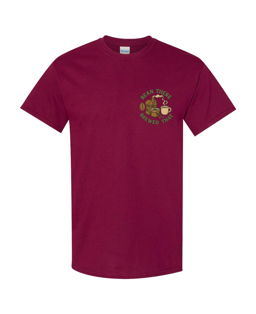 Custom Short Sleeve T-Shirts - Dogs and Coffee Roaster Logo.
