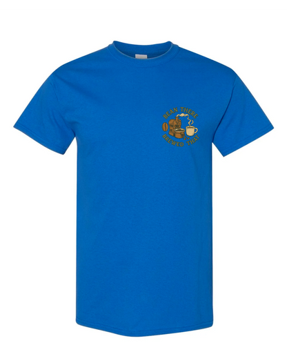 Custom Short Sleeve T-Shirts - Dogs and Coffee Roaster Logo.