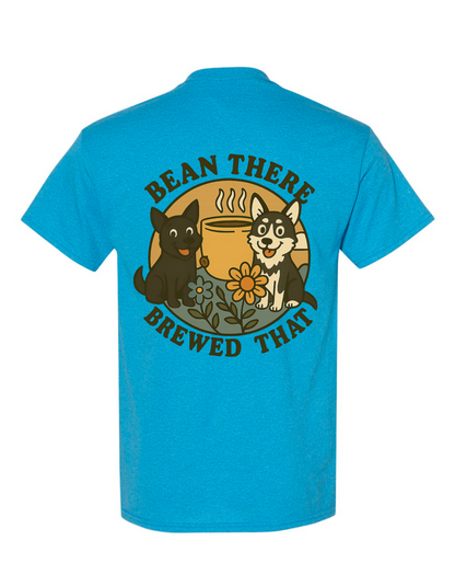 Custom Short Sleeve T-Shirts - Dogs and Coffee Roaster Logo.