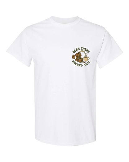 Custom Short Sleeve T-Shirts - Dogs and Coffee Roaster Logo.